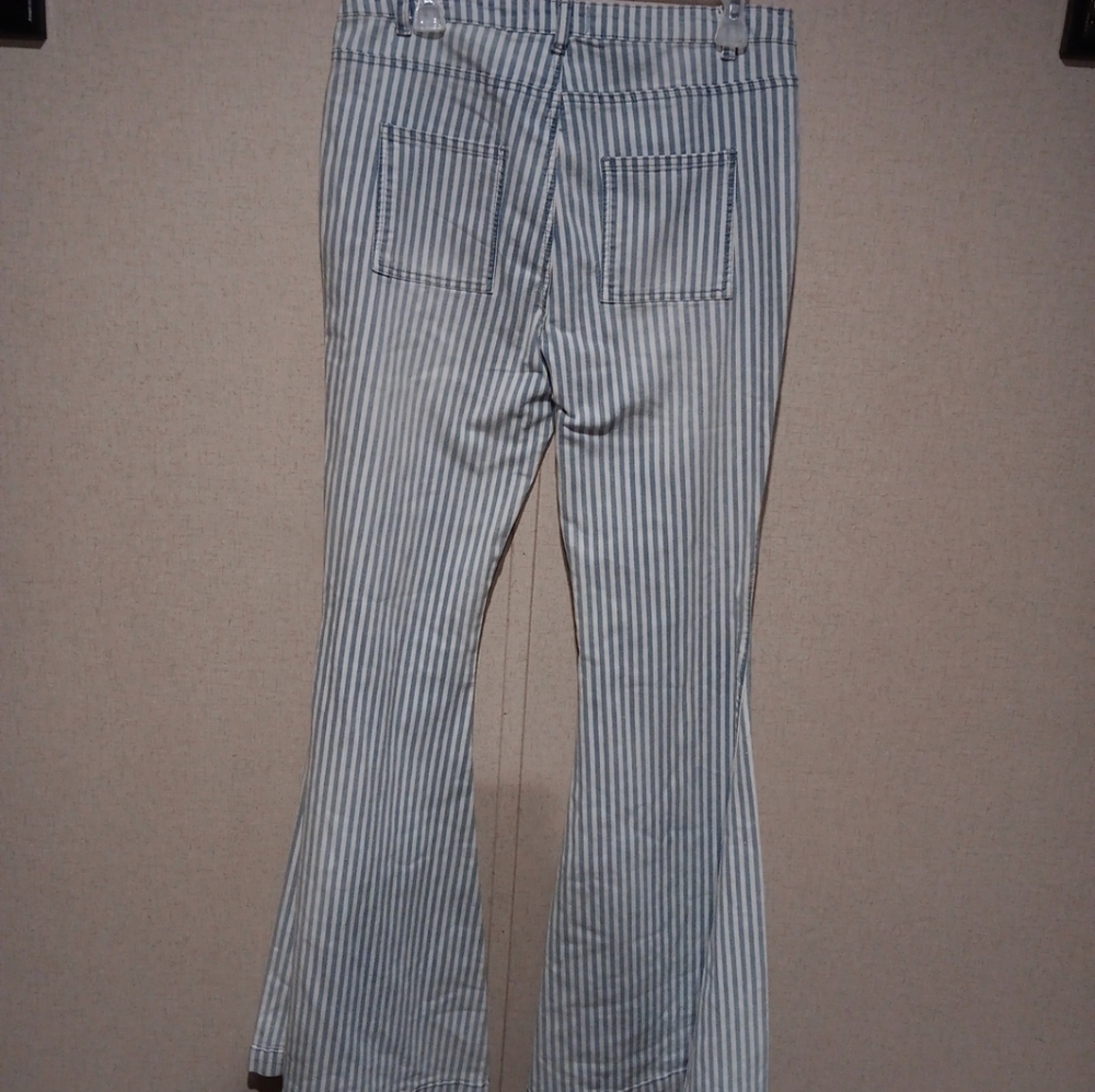 Blank Paige Y2 Denim Collection Wide Leg Striped Jeans Size L NWT - Picture 5 of 5